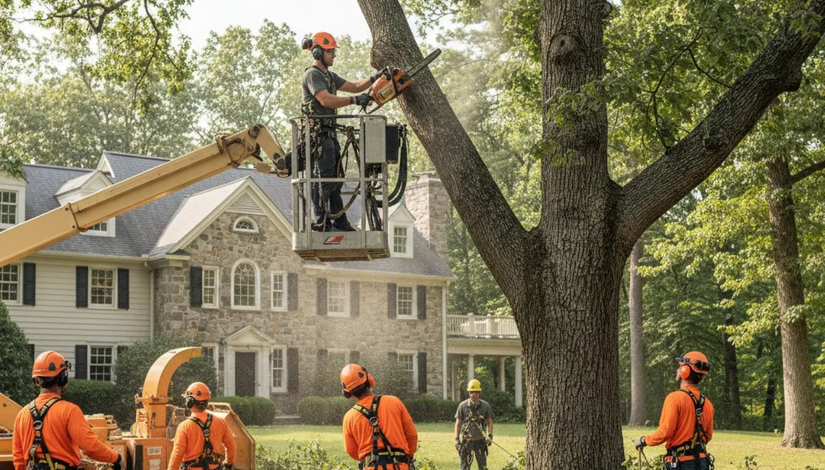 Tree service team in Columbia, MO providing professional tree removal and cleanup